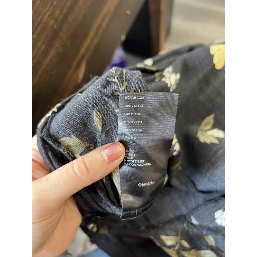Urban Outfitters Black Floral Kimono Sleeve Maxi Dress Size S - Picture 5 of 10